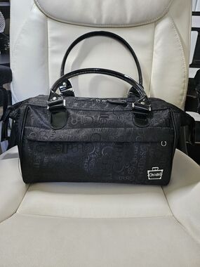 Caboodles Black Logo Jacquard Cosmetic Duffel